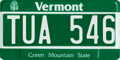VT license plate TUA546