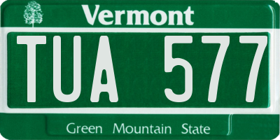 VT license plate TUA577