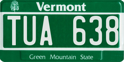 VT license plate TUA638