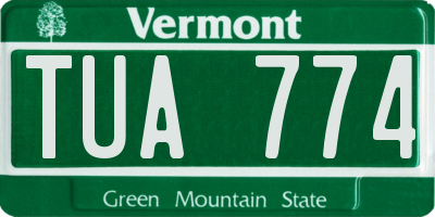 VT license plate TUA774
