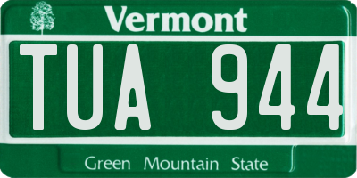 VT license plate TUA944