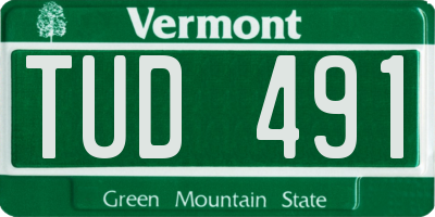 VT license plate TUD491