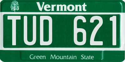VT license plate TUD621