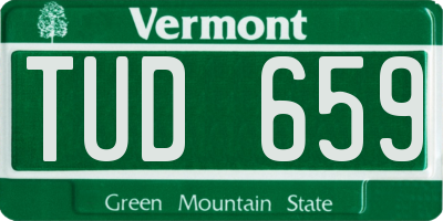 VT license plate TUD659