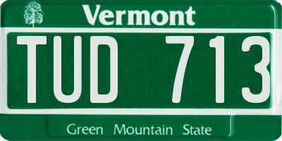 VT license plate TUD713