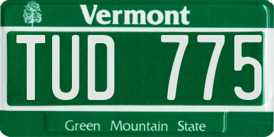 VT license plate TUD775
