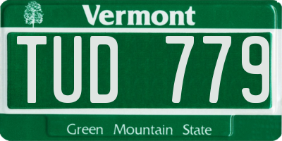 VT license plate TUD779