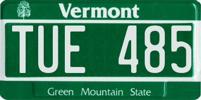VT license plate TUE485