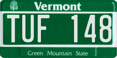 VT license plate TUF148