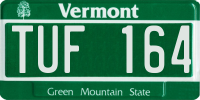 VT license plate TUF164