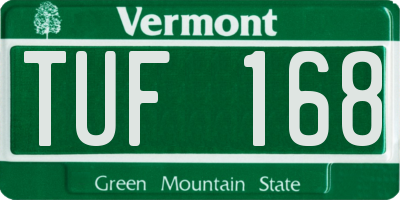 VT license plate TUF168