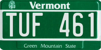 VT license plate TUF461