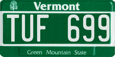 VT license plate TUF699