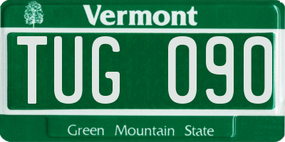 VT license plate TUG090