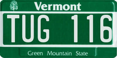 VT license plate TUG116