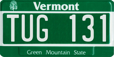 VT license plate TUG131