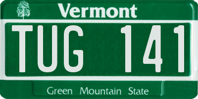 VT license plate TUG141