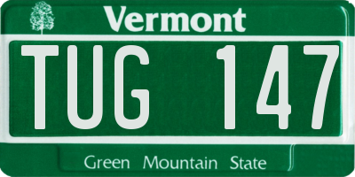 VT license plate TUG147