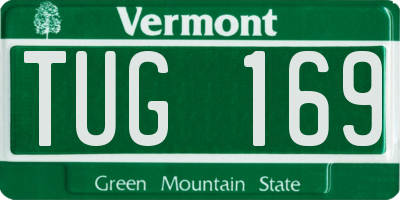 VT license plate TUG169