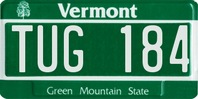 VT license plate TUG184