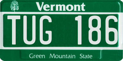 VT license plate TUG186