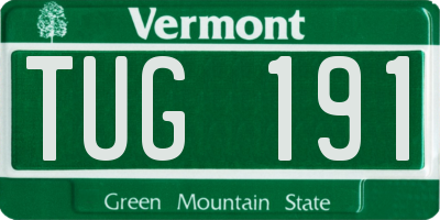 VT license plate TUG191
