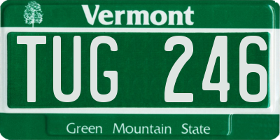 VT license plate TUG246