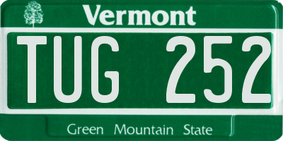 VT license plate TUG252