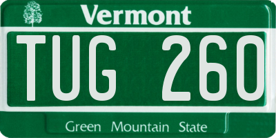 VT license plate TUG260