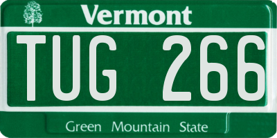 VT license plate TUG266