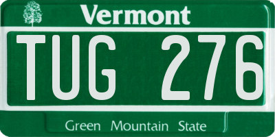 VT license plate TUG276