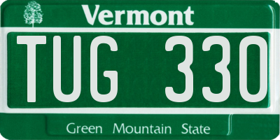 VT license plate TUG330