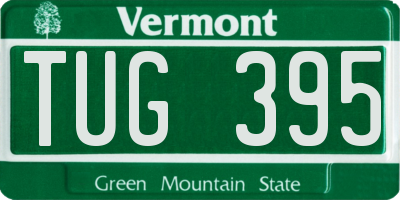 VT license plate TUG395