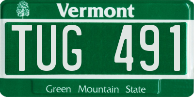 VT license plate TUG491