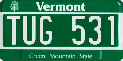 VT license plate TUG531