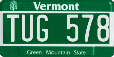 VT license plate TUG578