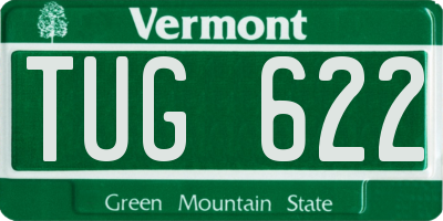 VT license plate TUG622