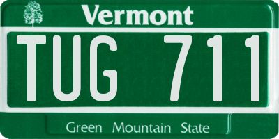 VT license plate TUG711