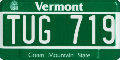 VT license plate TUG719