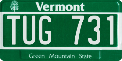 VT license plate TUG731