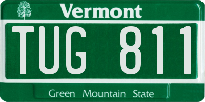 VT license plate TUG811