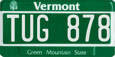 VT license plate TUG878