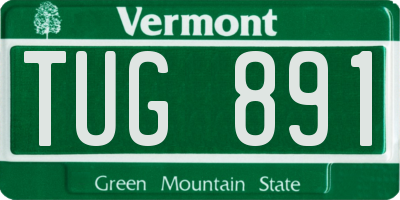VT license plate TUG891