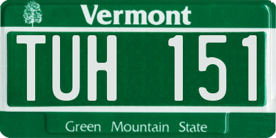 VT license plate TUH151