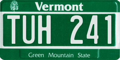 VT license plate TUH241
