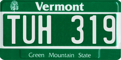 VT license plate TUH319
