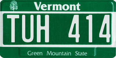 VT license plate TUH414
