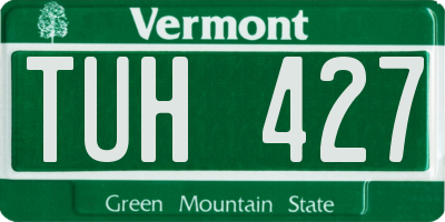 VT license plate TUH427