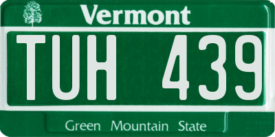 VT license plate TUH439