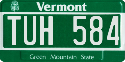 VT license plate TUH584